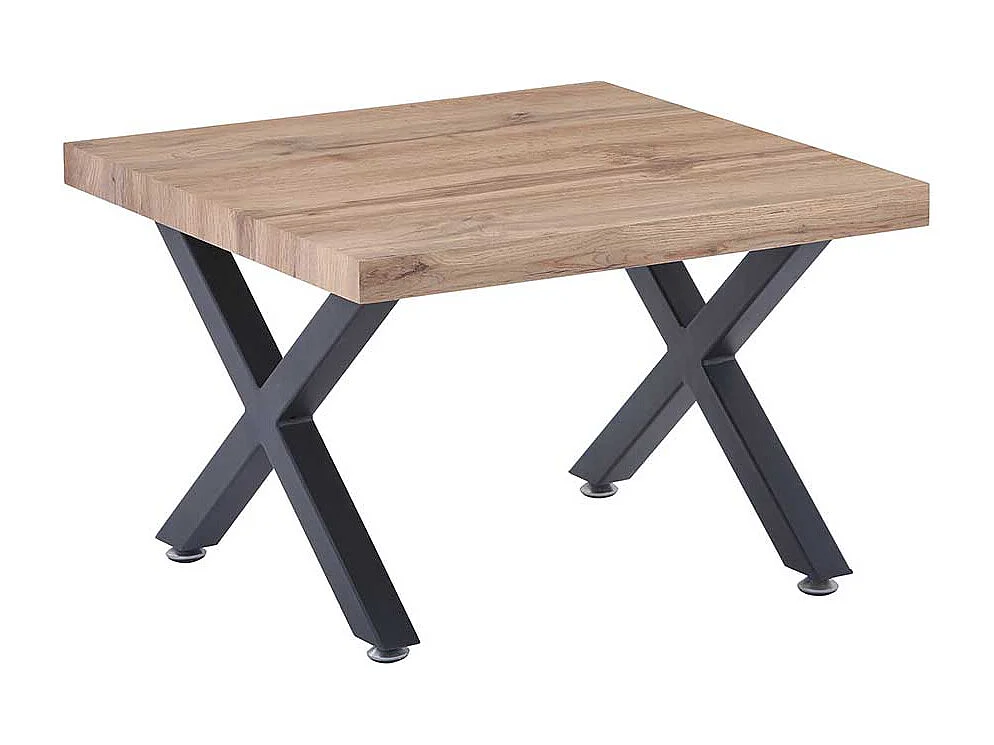 Rustikaler Couchtisch in Wildeichefarben Schwarz