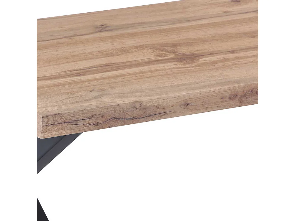 Rustikaler Couchtisch in Wildeichefarben Schwarz