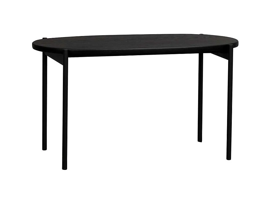Sofatisch in Schwarz ovale Form