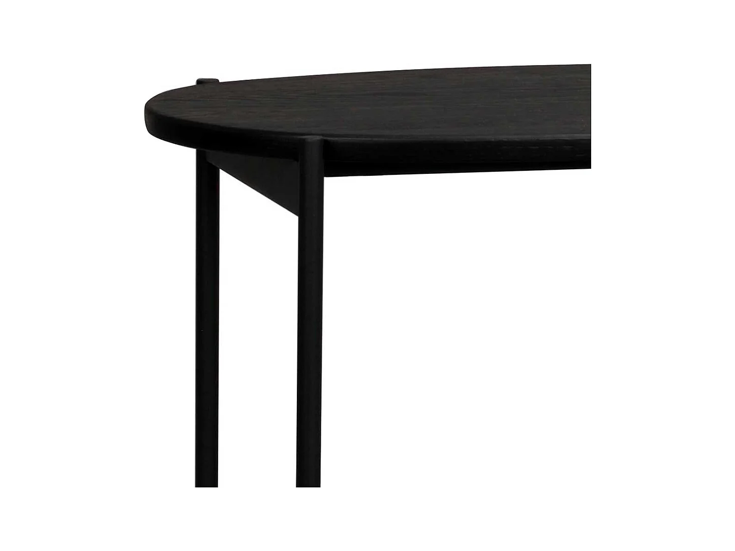 Sofatisch in Schwarz ovale Form