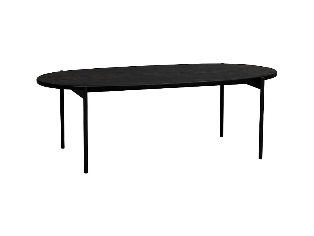 Sofatisch in Schwarz ovale Form