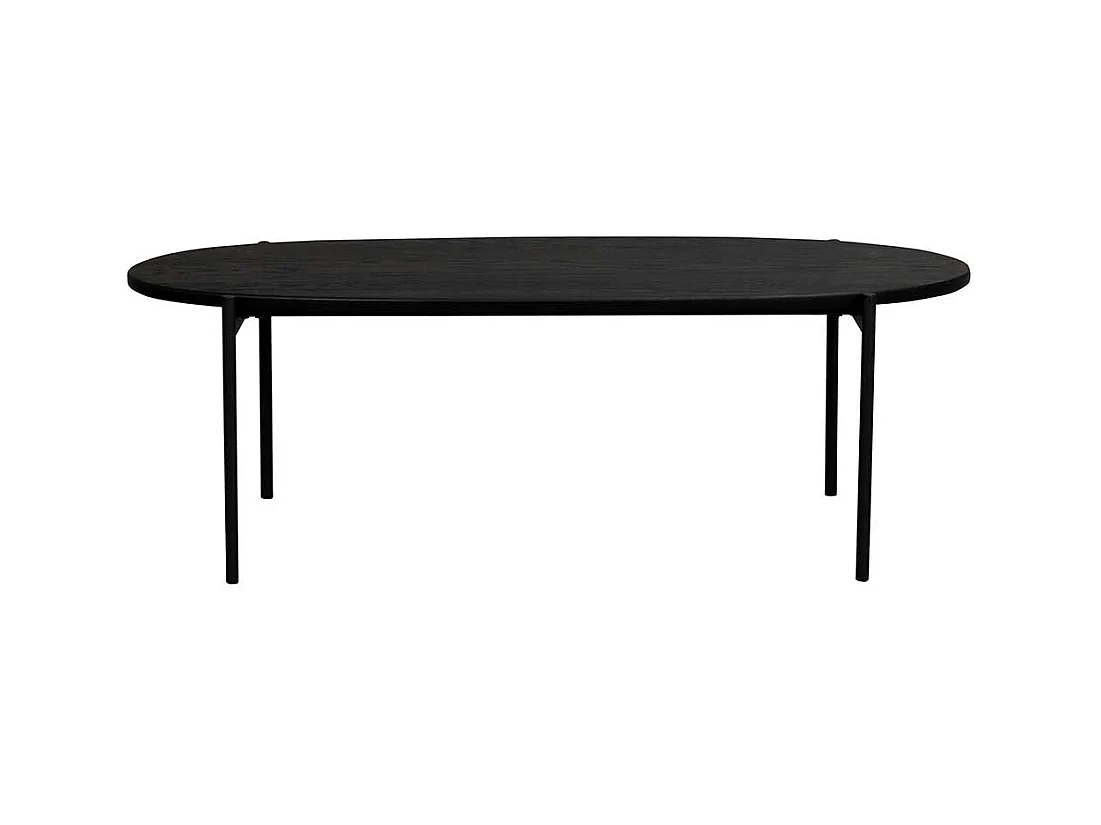 Sofatisch in Schwarz ovale Form