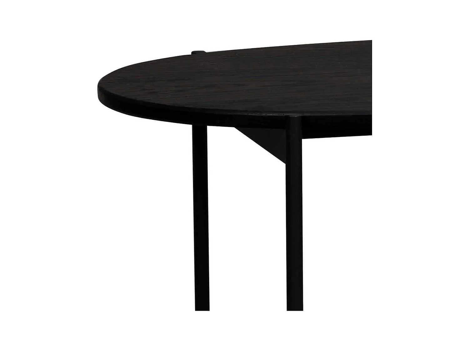 Sofatisch in Schwarz ovale Form