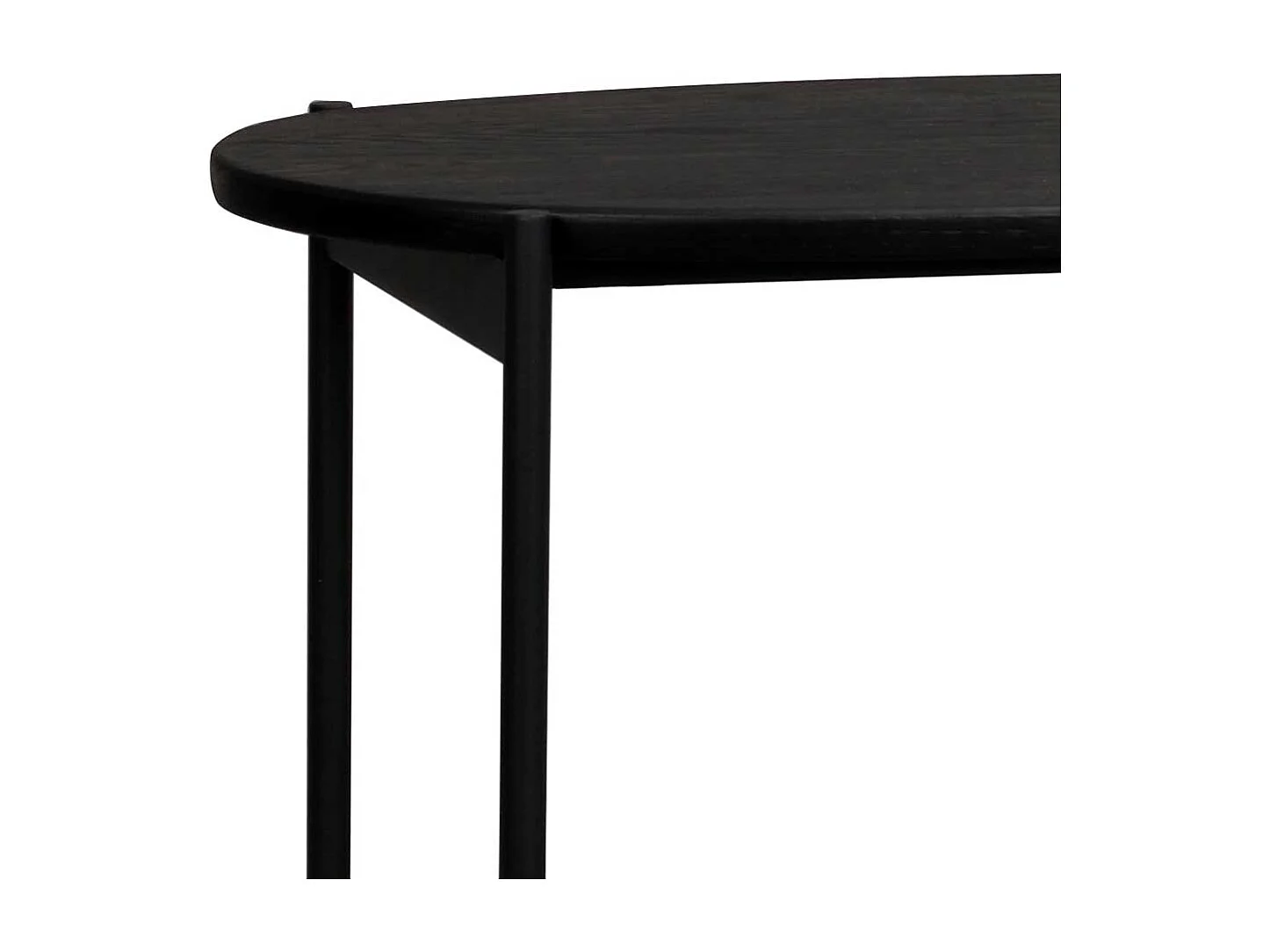 Sofatisch in Schwarz ovale Form