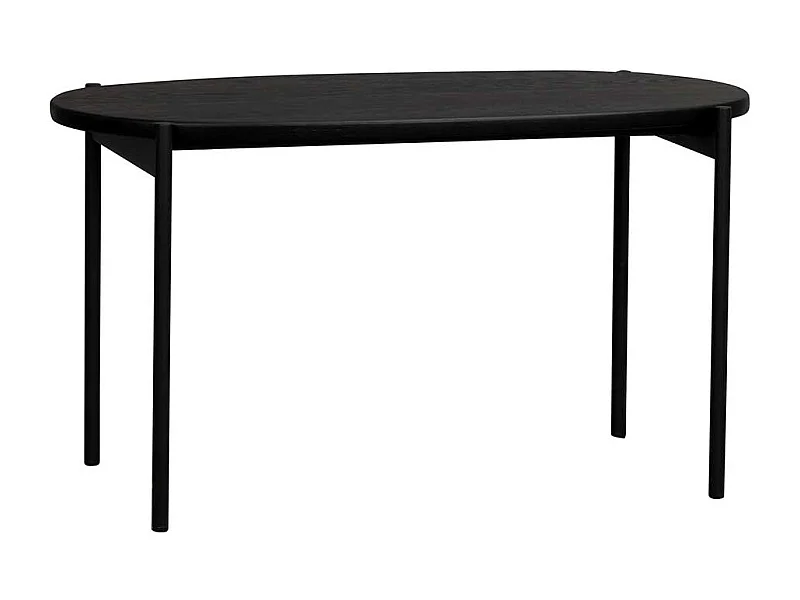 Sofatisch in Schwarz ovale Form