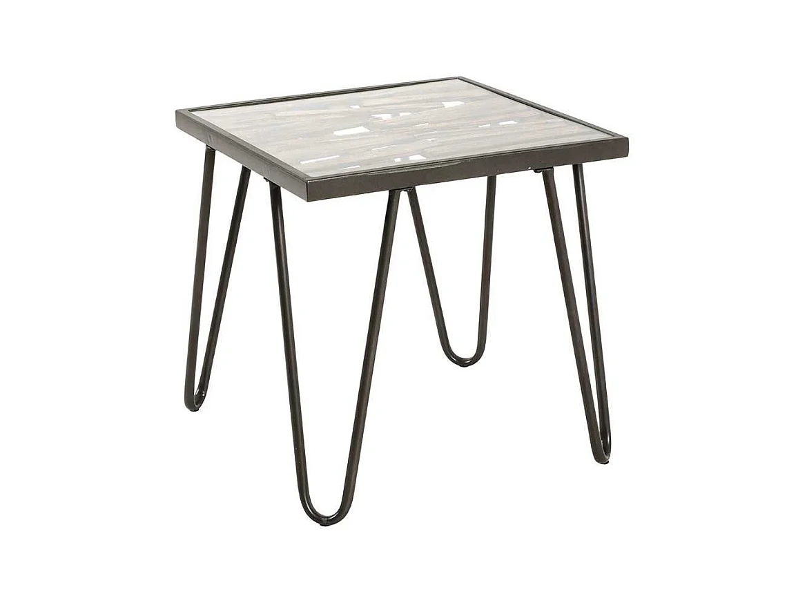 Industry Sofatisch mit Glasplatte Metall in Anthrazit