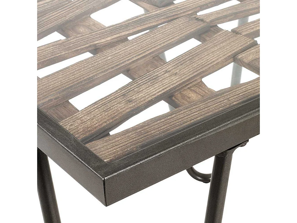 Industry Sofatisch mit Glasplatte Metall in Anthrazit