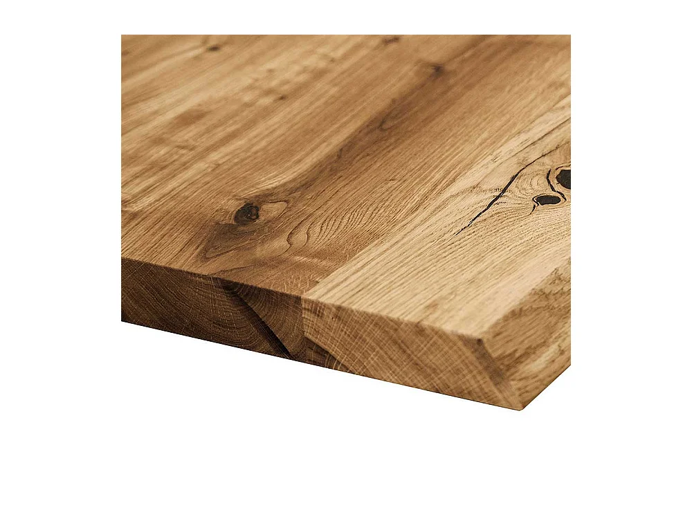 Couchtisch aus Wildeiche Massivholz und Stahl Loft Design