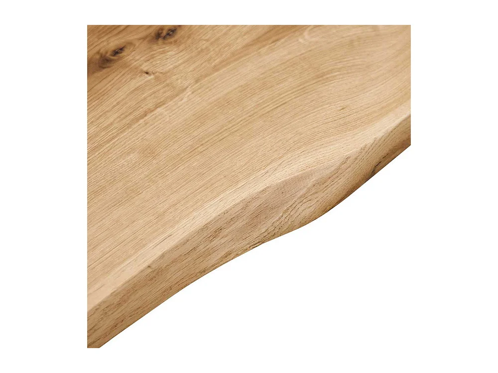 Couchtisch aus Wildeiche Massivholz und Stahl Loft Design