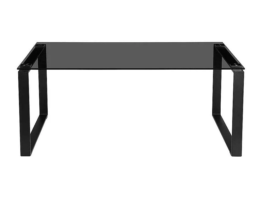 Couchtisch mit Rauchglasplatte und Metallgestell 45 cm hoch