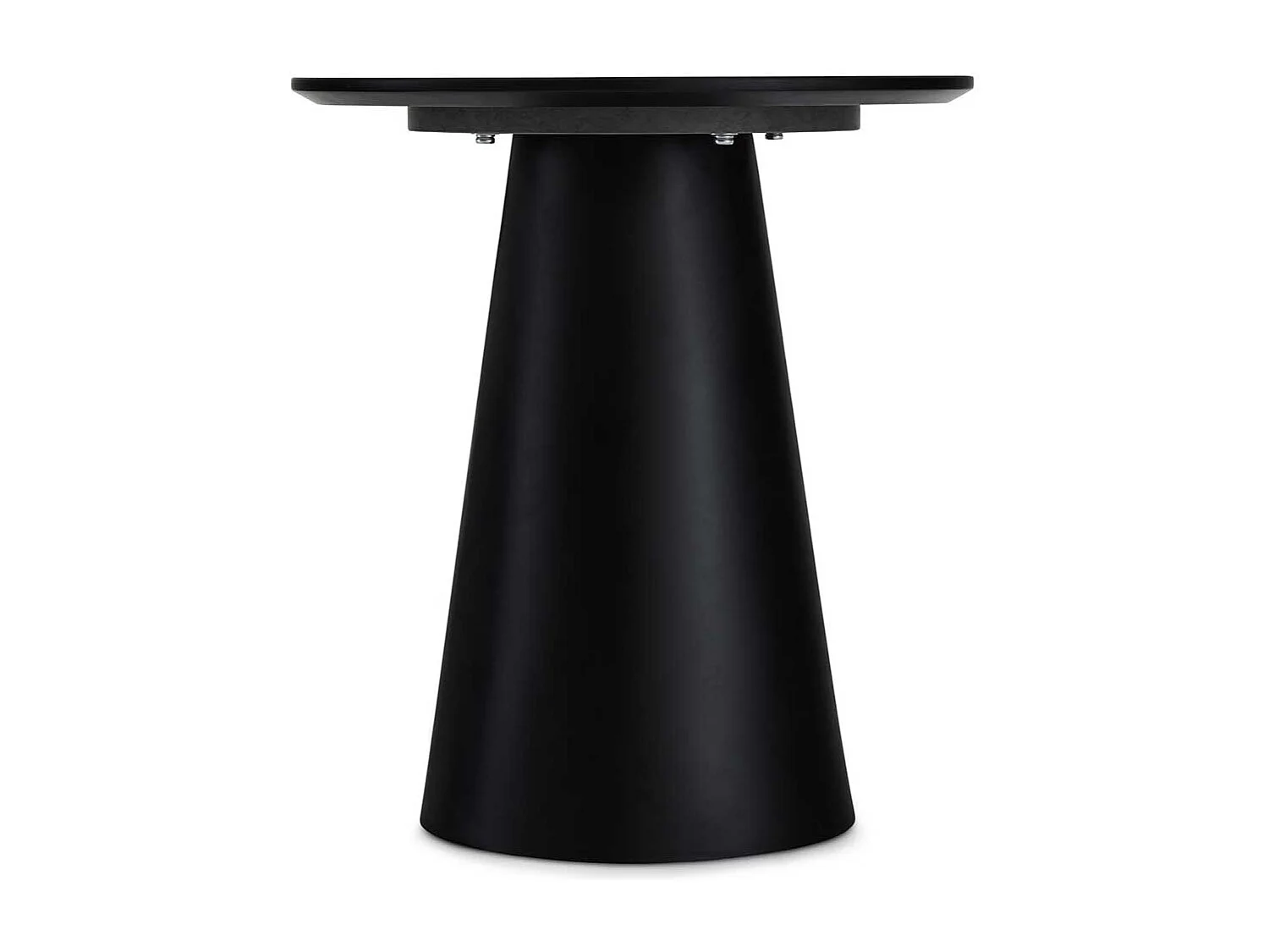 Couchtisch Sofatisch in Schwarz auf Sockelgestell