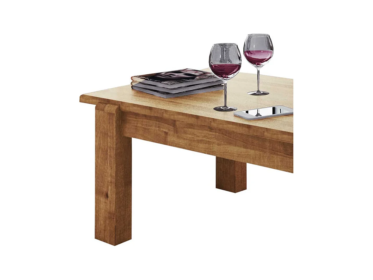 Sofatisch aus Wildeiche Massivholz Landhausstil