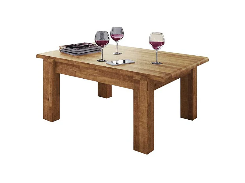 Sofatisch aus Wildeiche Massivholz Landhausstil