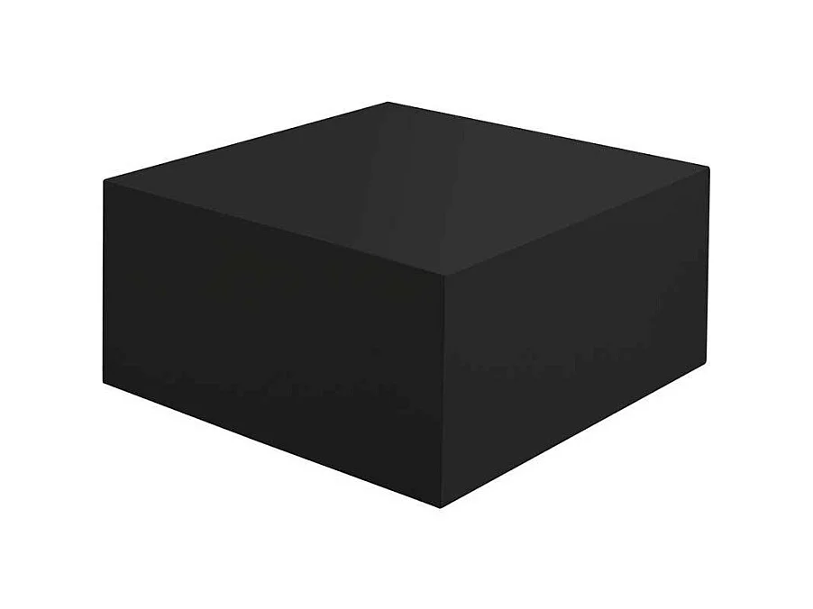 Block Couchtisch in Schwarz Hochglanz 60 cm breit