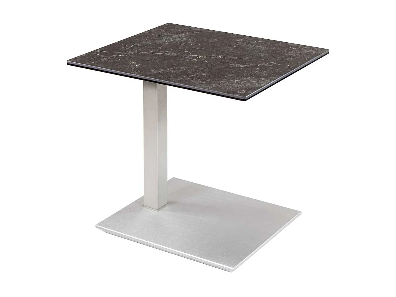 Verstellbarer Couchtisch in Schwarz Steinoptik Silberfarben
