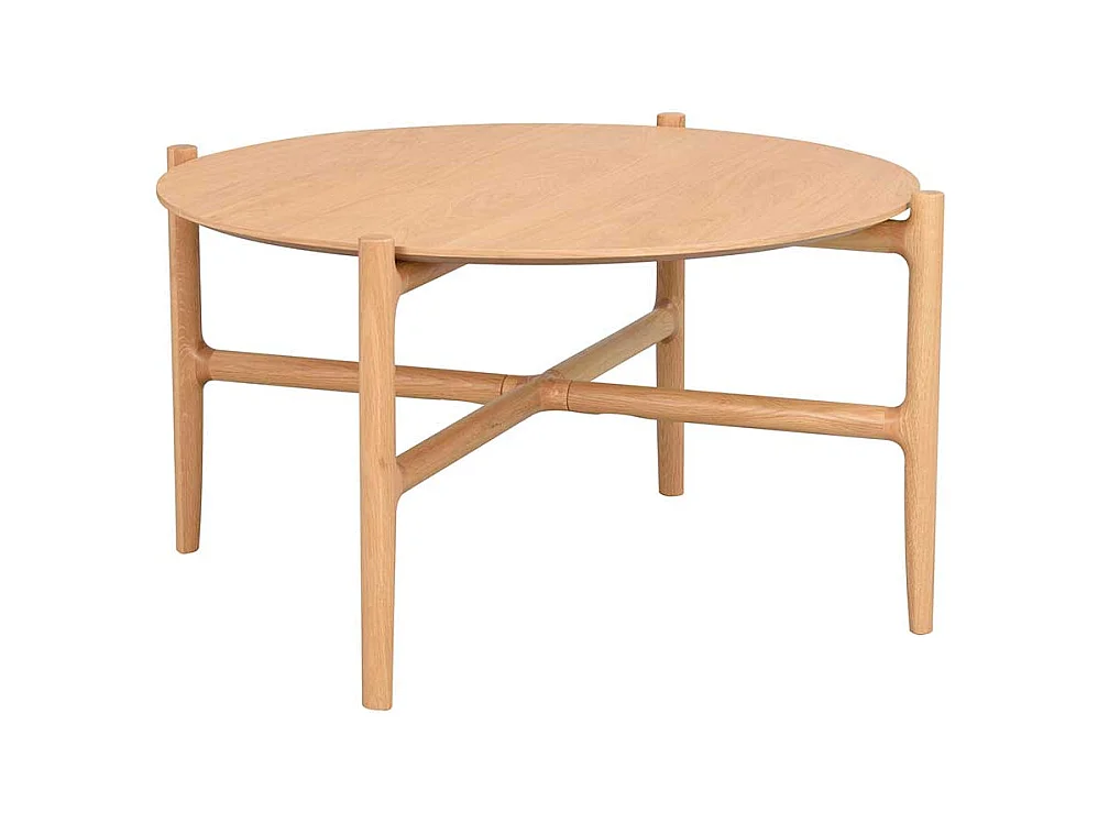 Wohnzimmertisch mit runder Tischplatte Vierfußgestell