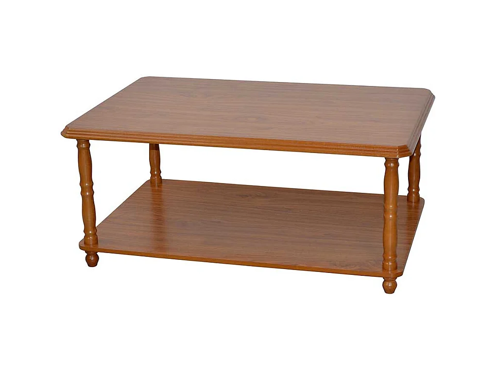 Klassischer Sofatisch in Eichefarben Gestell gedrechselt