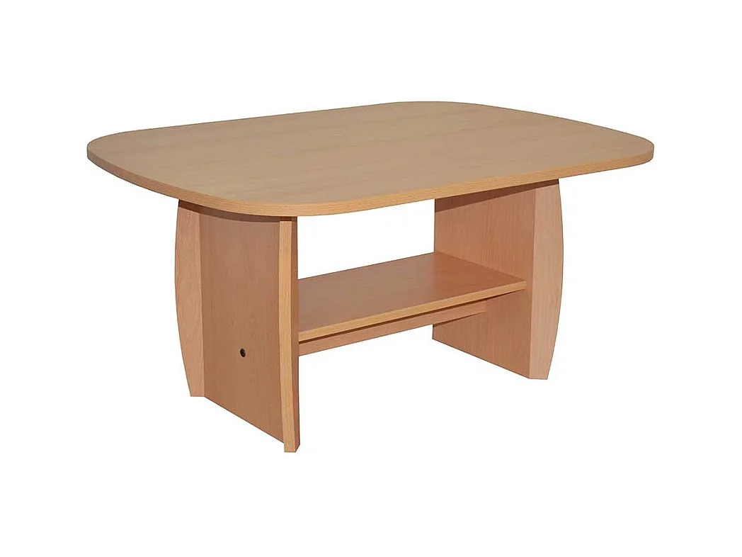 Ovaler Wohnzimmertisch in Buchefarben 90 cm breit