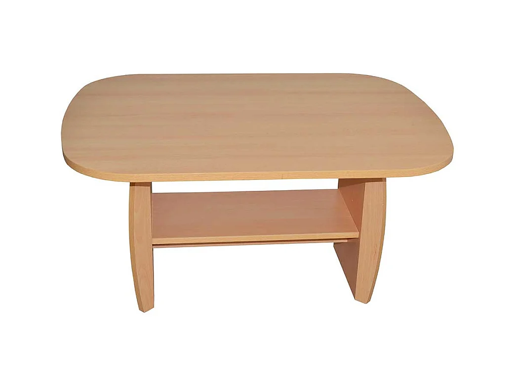 Ovaler Wohnzimmertisch in Buchefarben 90 cm breit