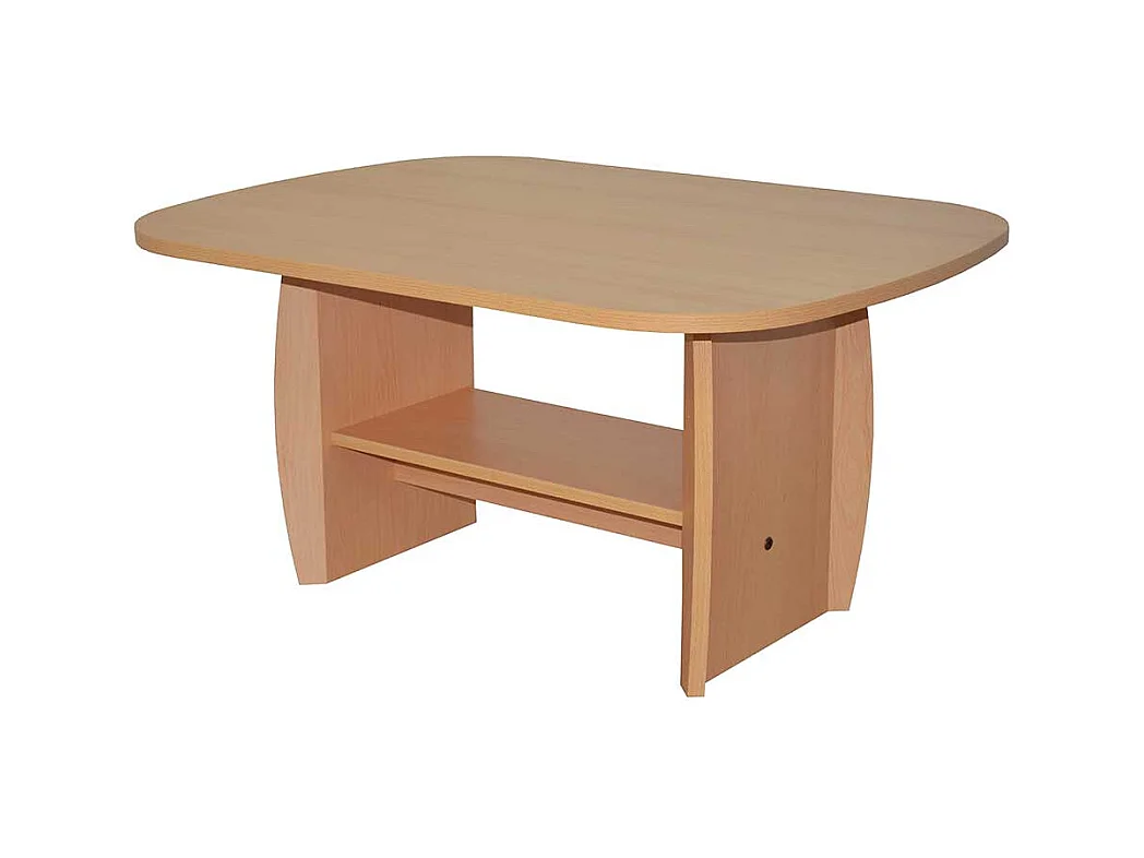 Ovaler Wohnzimmertisch in Buchefarben 90 cm breit