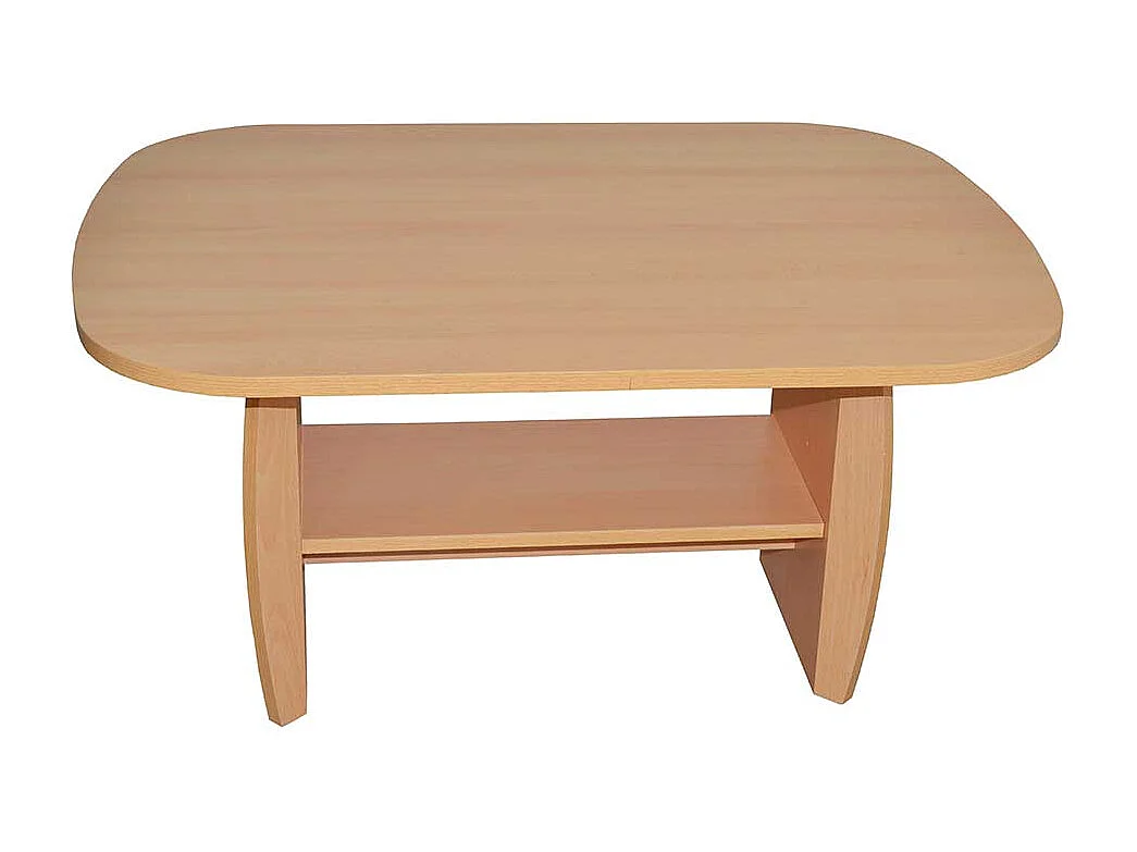 Ovaler Wohnzimmertisch in Buchefarben 90 cm breit