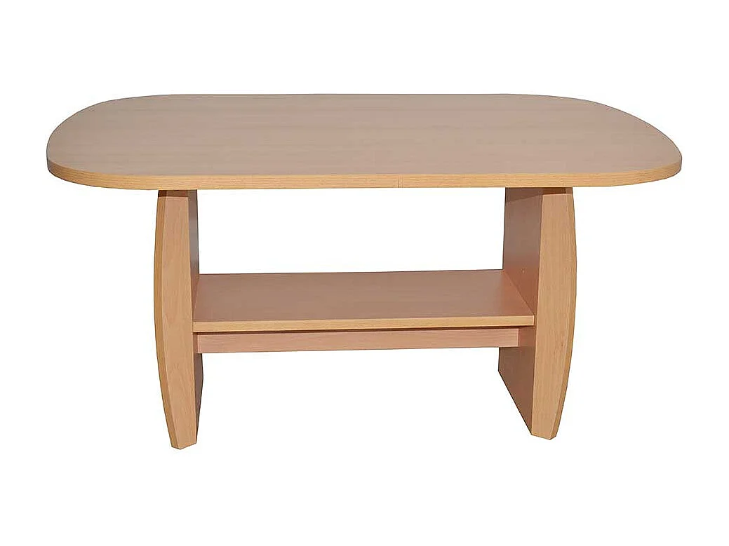 Ovaler Wohnzimmertisch in Buchefarben 90 cm breit