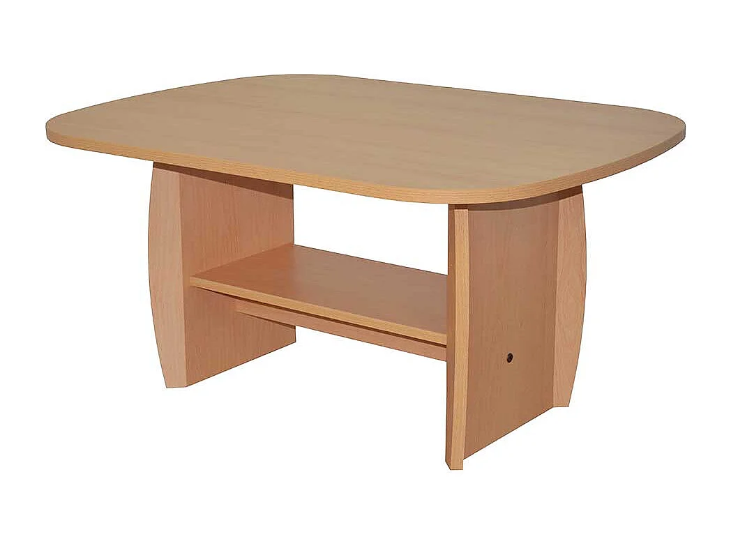 Ovaler Wohnzimmertisch in Buchefarben 90 cm breit