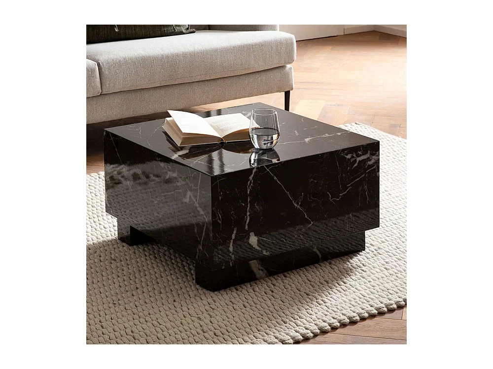 Sofatisch Couchtisch in Marmor Optik 60 cm breit