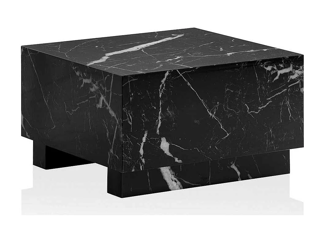 Sofatisch Couchtisch in Marmor Optik 60 cm breit
