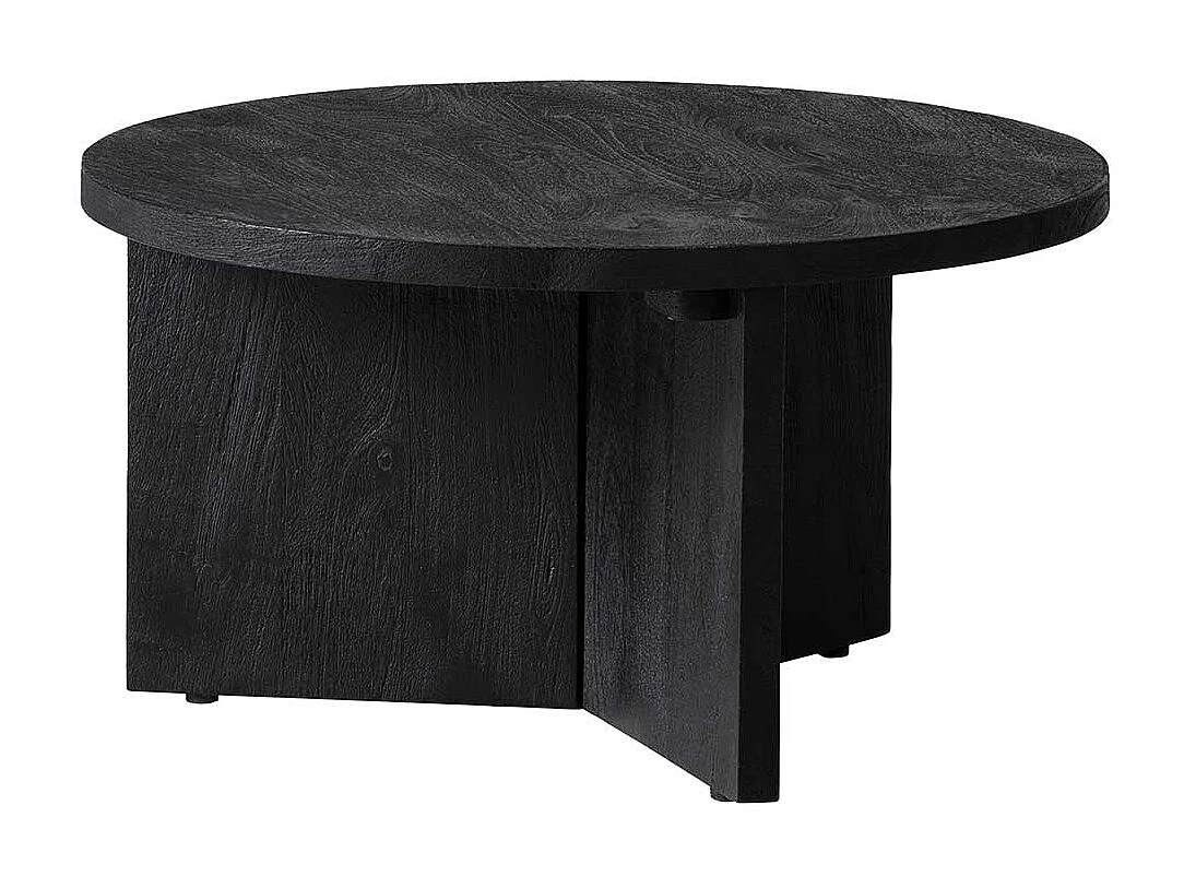 Couchtisch Sofatisch aus Massivholz in Schwarz