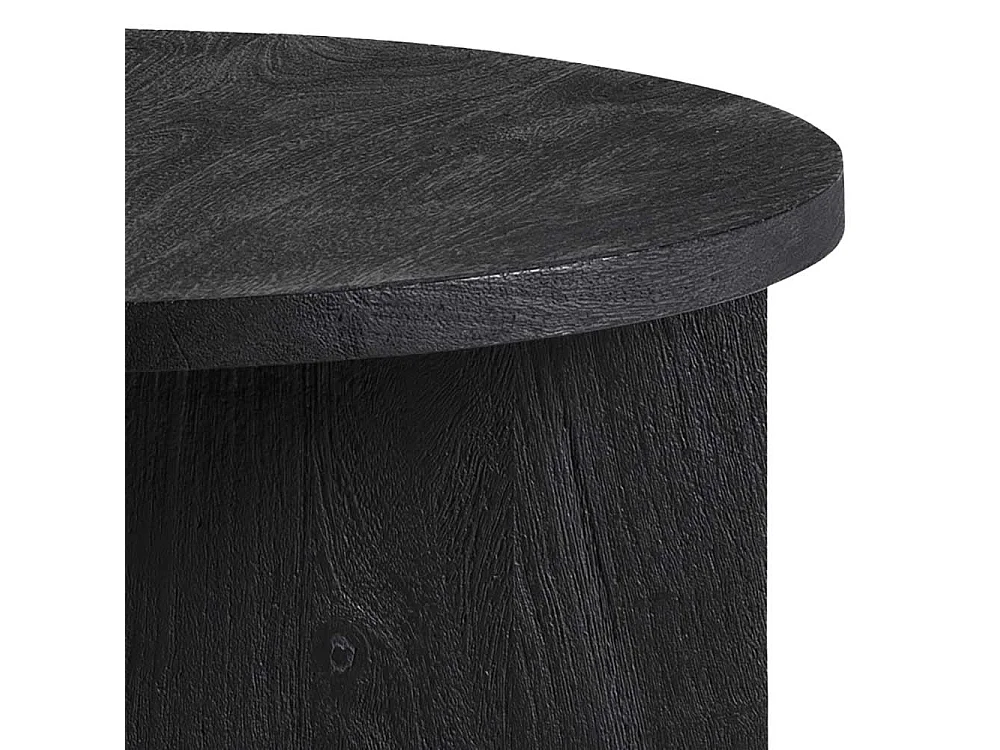 Couchtisch Sofatisch aus Massivholz in Schwarz