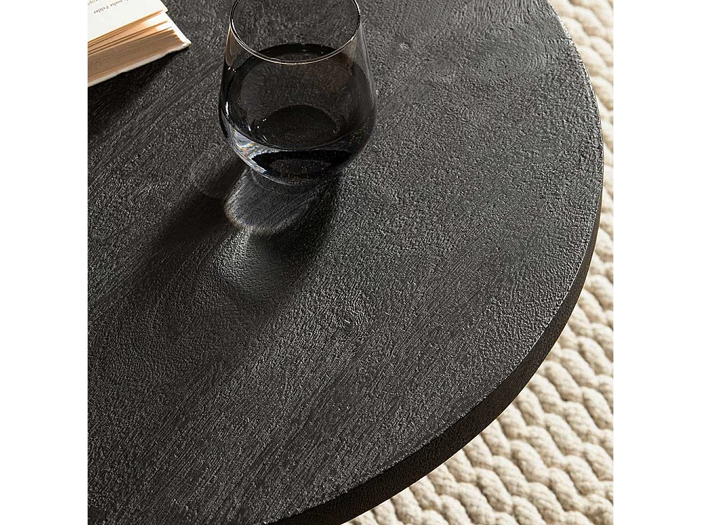 Couchtisch Sofatisch aus Massivholz in Schwarz