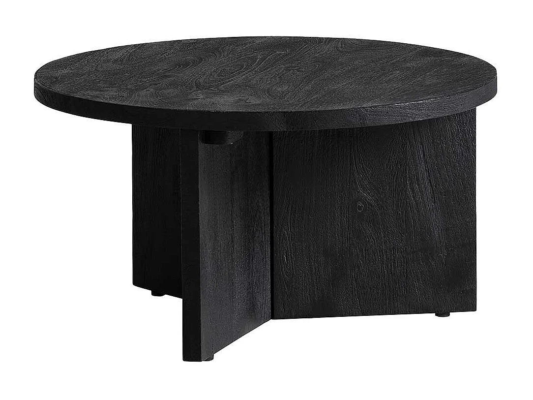 Couchtisch Sofatisch aus Massivholz in Schwarz