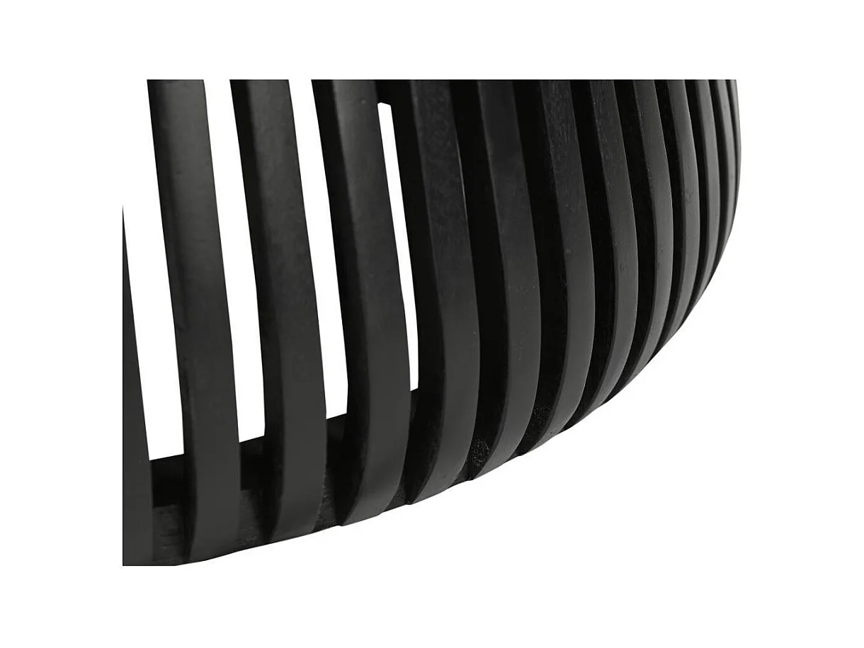 Wohnzimmertisch Designercouchtisch in Schwarz mit Gestell in Trommelform