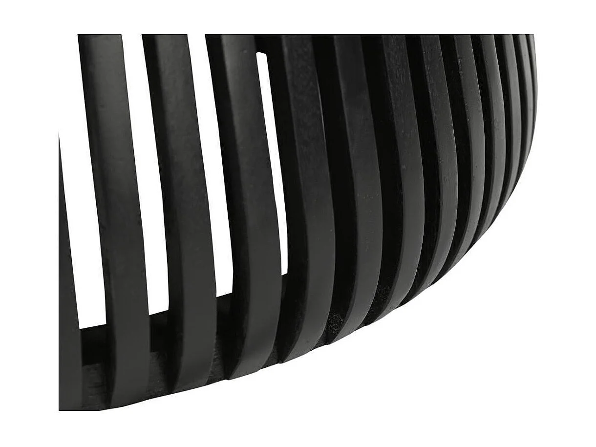 Wohnzimmertisch Designercouchtisch in Schwarz mit Gestell in Trommelform