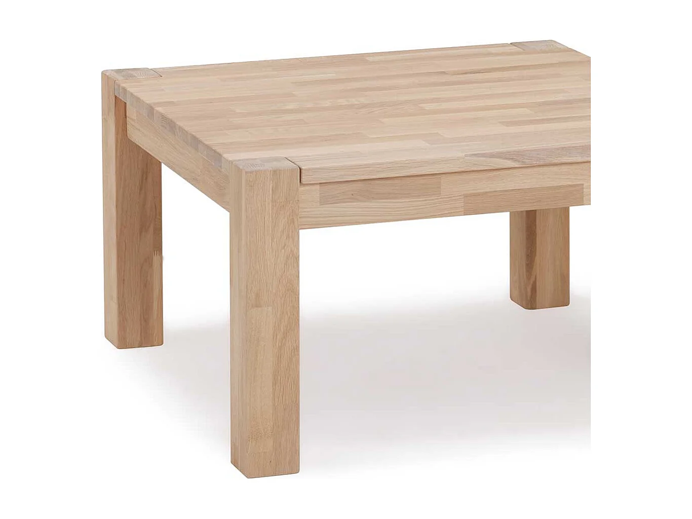 Echtholztisch für Wohnzimmer Wildeiche Massivholz