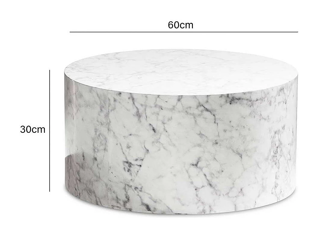 Sofatisch Couchtisch in Marmor Optik Hochglanz