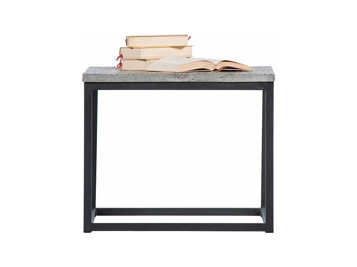 Couchtisch aus Ulme Recyclingholz Stahl