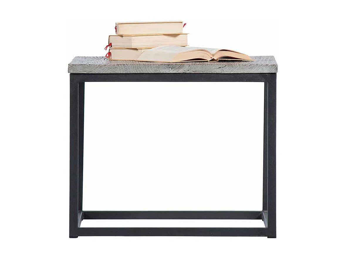 Couchtisch aus Ulme Recyclingholz Stahl