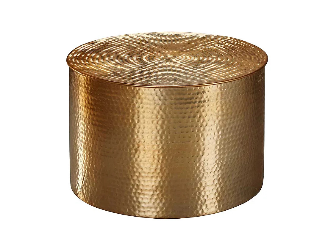 Sofatisch aus Aluminium Goldfarben