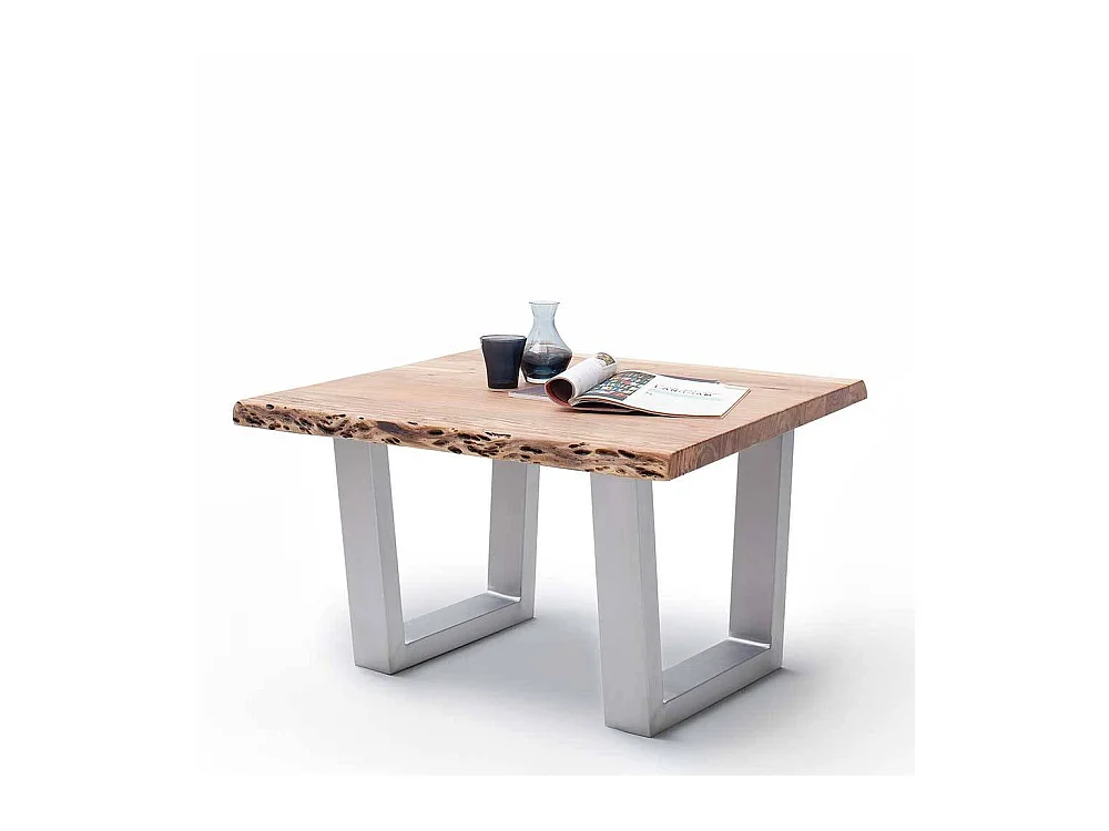 Industrial Wohnzimmertisch mit natürlicher Baumkante Akazie Massivholz