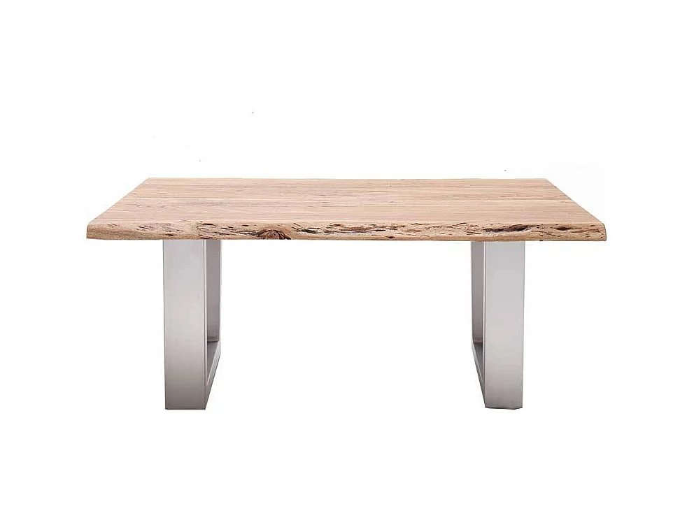 Industrial Wohnzimmertisch mit natürlicher Baumkante Akazie Massivholz