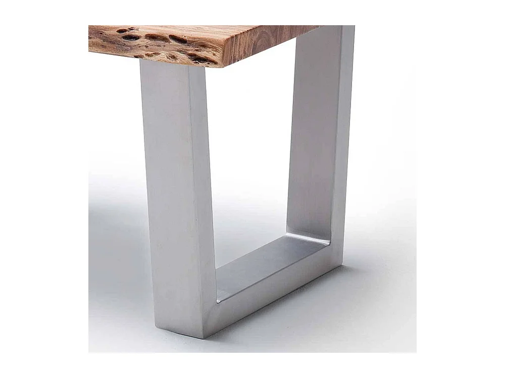 Industrial Wohnzimmertisch mit natürlicher Baumkante Akazie Massivholz