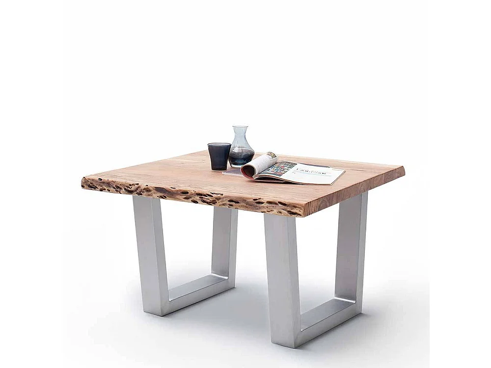 Industrial Wohnzimmertisch mit natürlicher Baumkante Akazie Massivholz