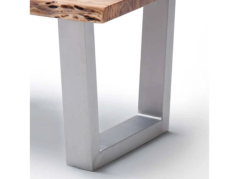 Industrial Wohnzimmertisch mit natürlicher Baumkante Akazie Massivholz