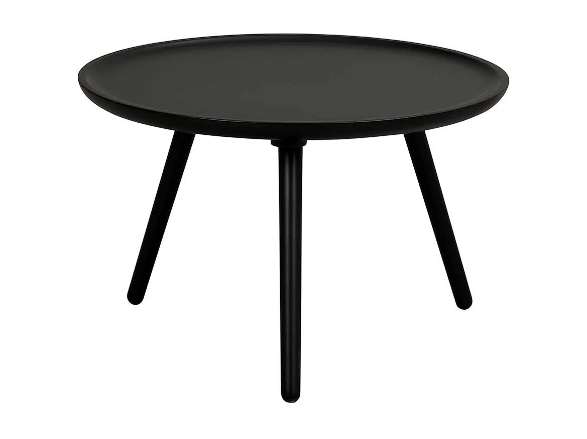 Retro Sofatisch in Schwarz rund