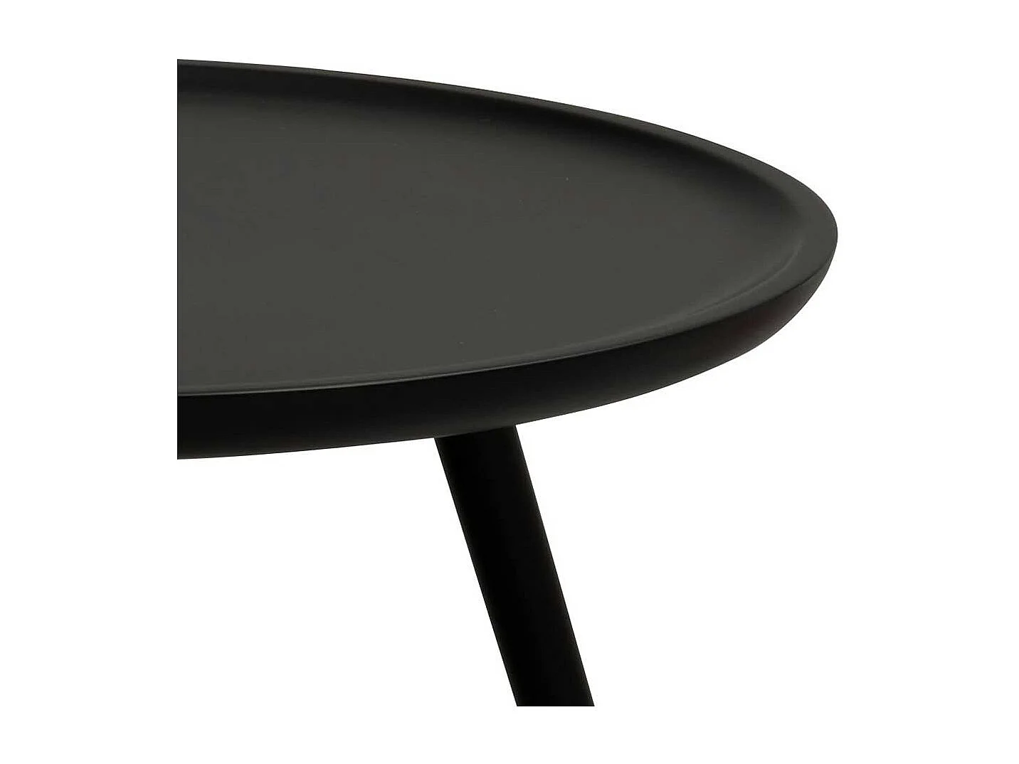 Retro Sofatisch in Schwarz rund