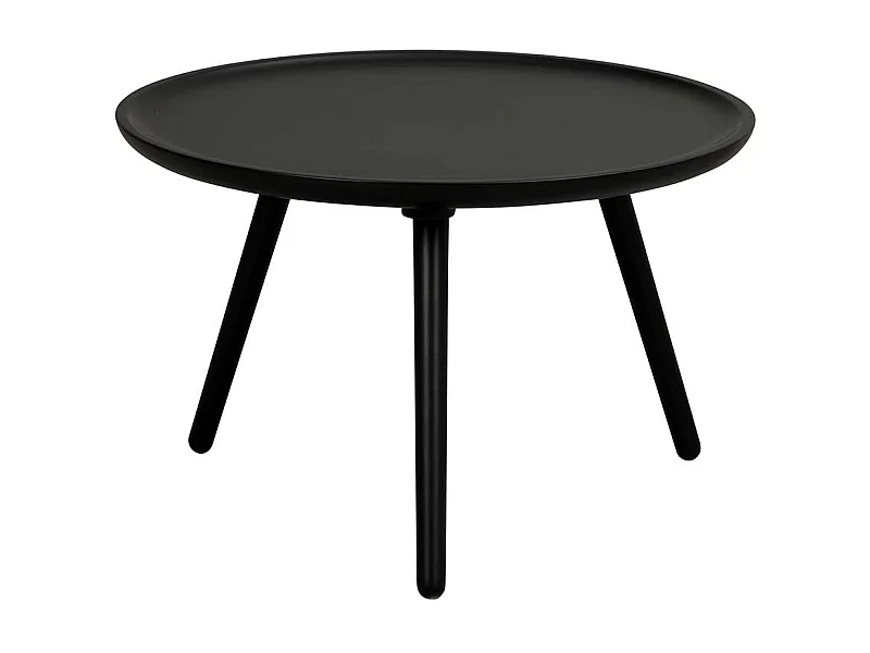 Retro Sofatisch in Schwarz rund