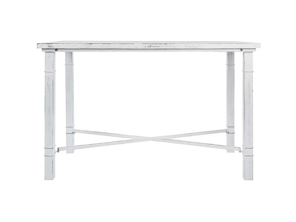 Konsoltisch Shabby Chic in Antikweiß Tanne Massivholz