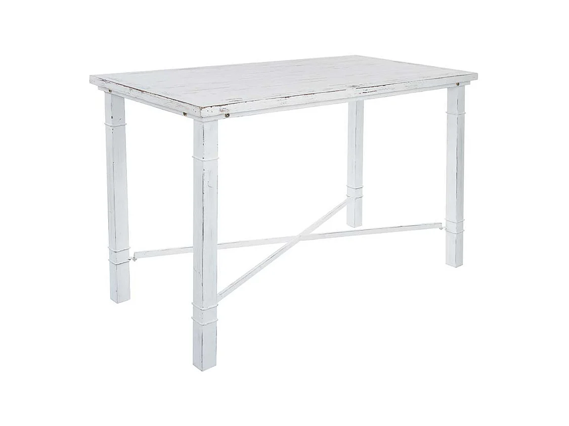 Konsoltisch Shabby Chic in Antikweiß Tanne Massivholz